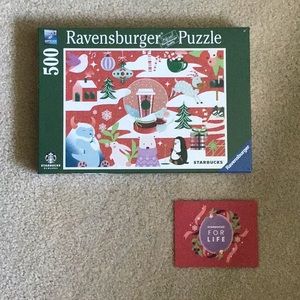 SOLD - Starbucks SEALED 2021 Starbucks Ravensburger Christmas Limited Edition